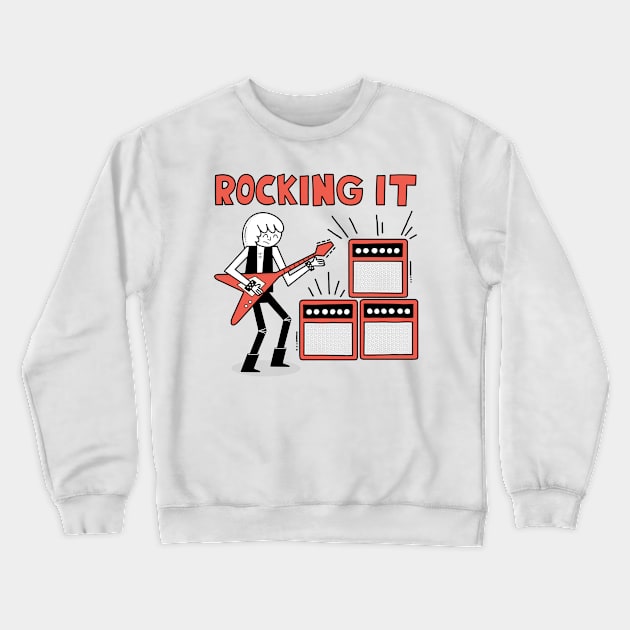 Rocking It! Crewneck Sweatshirt by Andy McNally